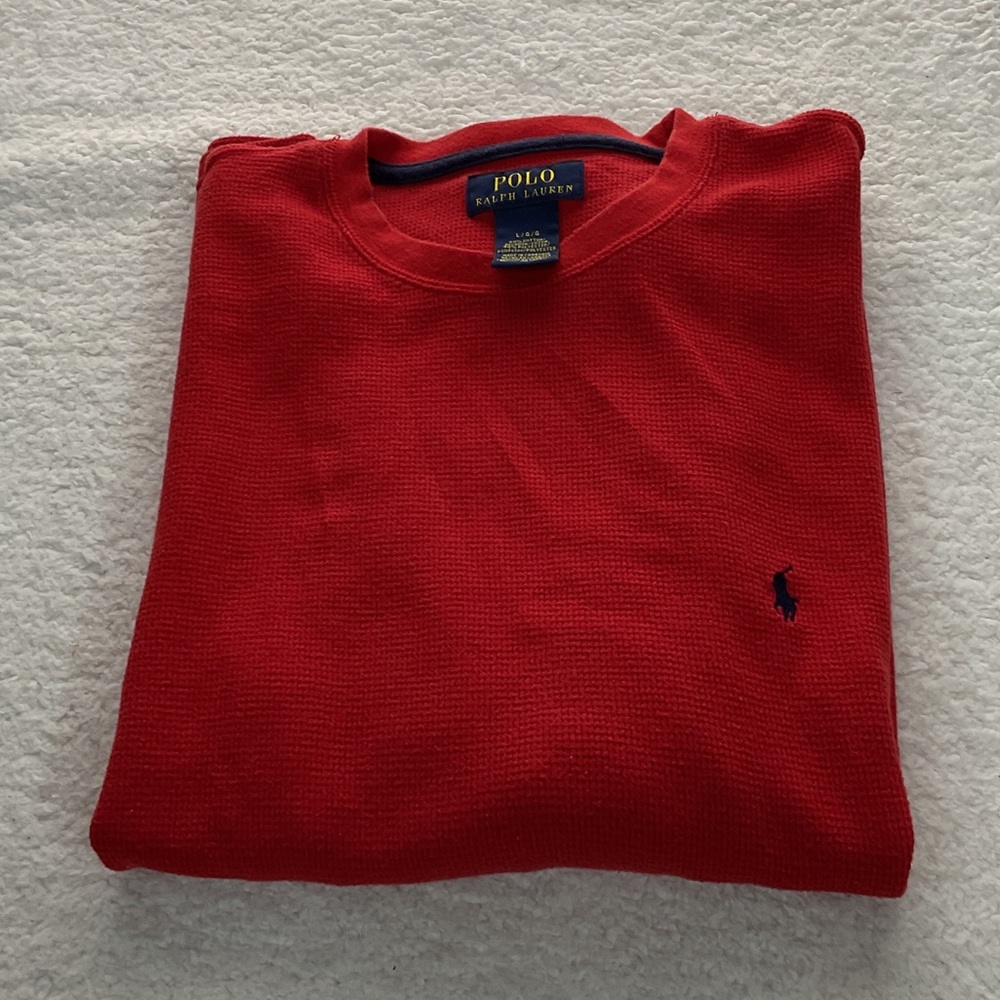 Polo by Ralph Lauren Vibrant Red Crewneck Sweater